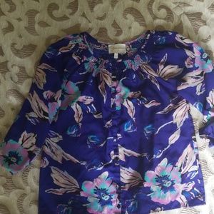 Yumi kim Blue Floral Blouse , XS